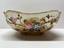 Musterschutz Germany Hand Painted Floral & Gilt Gold 2 Qt Serving Bowl BEAUTIFUL picture