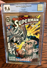Superman: The Man Of Steel #19 DC Comics 1993 Doomsday App. CGC 9.6 Newsstand picture