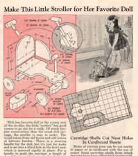 1945 Vintage How To Make A Wood Stroller for A Doll Article Popular Mechanics picture