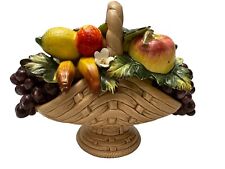 Vintage Sorrento By Arnart Signed Porcelain Fruit Basket Sculpture #33/183 Japan picture