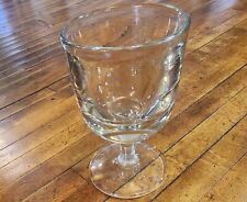 Vtg Heavy Bell Shaped Stemmed Glass Goblet 6.75 Inch Tall Clear 2 lb 4 oz picture