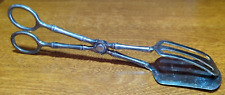Vintage Silverplate Salad Tongs Made in Italy 9.5
