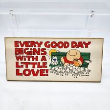 1980s Ziggy Plaque Desk Sign Every Good Day Begins With A Little Love Tom Wilson picture