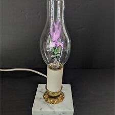 Vtg Aerolux Style Neon Flower Light Bulb Swallow Bird Marble Base Lamp READ picture