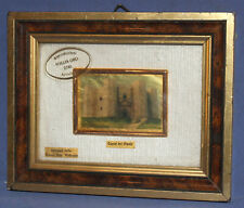 Vintage Italian 23k gold souvenir hand made wall hanging plaque Castel del Monte picture