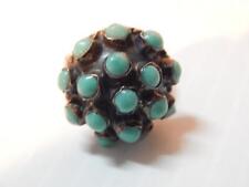 ANTIQUE SOUTHWEST / MEXICAN STERLING SILVER TURQUOISE RING - EAGLE MARK sz:6 adj picture