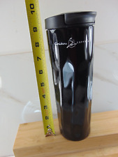 Caribou Coffee 20oz BLACK stainless tumbler coffee cup W/LID MINT picture