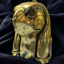 RARE ANCIENT EGYPTIAN ANTIQUES Golden Head Of God Horus Pharaonic Falcon BC picture