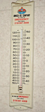 Vintage Amoco Metal Thermometer Gas Oil Advertising 12” picture