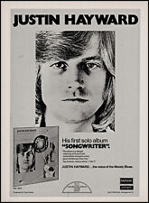 1977 Justin Hayward (Moody Blues) Songwriter Album release photo print ad ads4 picture