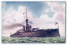 c1910 H. M. S. Monarch Super Dreadnought Battleship Raphael Tuck & Son Postcard picture