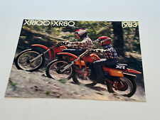 Original 1983 Honda XR100-XR80 Motorcycle  Dealer Sales Brochure picture