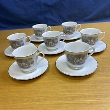 Avon 1981 Currier & Ives Winter Scene (7 Sets) Cups and Saucers - Japan picture