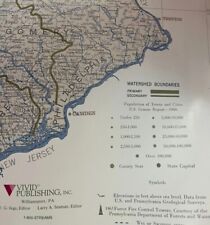Vintage 1991 Howard Wm Higbees Pennsylvania Stream Map 34