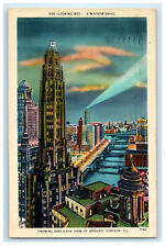 1940 Birds Eye View of Bridges, Wacker Drive, Chicago Illinois IL Postcard picture