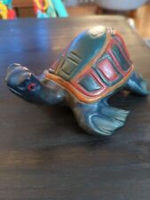 CARVED WOODEN SEA TURTLE ~ PAINTED  picture