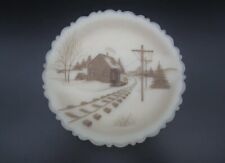 FENTON ART GLASS Down By the Station 8” Plate picture