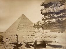 Felix BONFILS Pyramid of Khephren signed c.1870 vintage albumin print photo picture