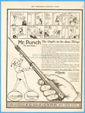 1918 Clare Briggs Art Ad Goodell Pratt Spiral Ratchet Screwdriver Mr Punch Tool picture