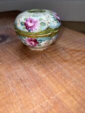 french limoges.  decorative HAIR RECEIVER  separate top/lid picture