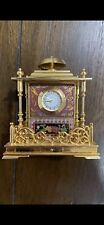 Vintage Franklin Mint Cloisonne Dragon Clock #B11TC33 Heavy Brass 3.75