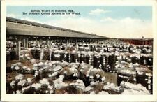 1918. COTTON WHARF AT HOUSTON, TX. POSTCARD. EP25 picture
