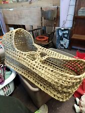 Vintage Large Woven Cradle Basket Eg picture