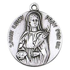 St Lucy Medal Size .75 in Dia and 18 in Chain Boxed for easy gift giving picture