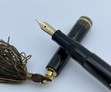 Minerva By Omas Celluloid Lever Fountain Pen 14K Gold Nib 1930s picture