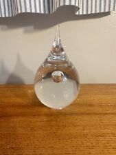 Vtg Royal Leerdam Controlled Bubble Crystal Paperweight Signed Numbered picture