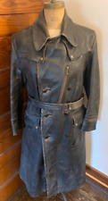 Authentic WW2/WWII German Officer's Leather Long Coat (Incredibly Rare) picture