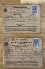 (2) 1942 War Ration Book Two Office Of Price ADM. Stamp No Stamps picture