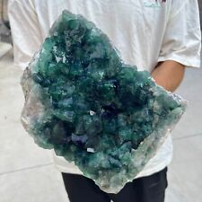 14.1lb NATURAL Green Cube FLUORITE Quartz Crystal Cluster Mineral Specimen picture