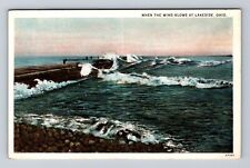 Lakeside OH-Ohio, When The Wind Blows, Antique, Vintage Postcard picture