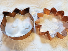 Pair of Pretty Solid Copper Spring Flowers Cookie Cutters Tulip Daisy Rustic picture