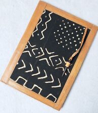 AUTHENTIC MALI AFRICAN MUD CLOTH BOGOLAN TEXTILE & LEATHER NOTEPAD W MAP picture
