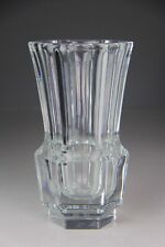 Elegant Mid Century Modern Large Cristal France Heavy Clear Crystal Glass Vase picture