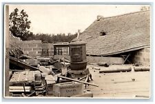 c1910's Free Methodist Church Tornado Castiron Stove RPPC Photo Antique Postcard picture