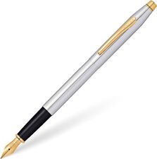 Crross Century II Chrome Fountain Pen 23KT Gold Plated Appointments Fine Nib picture
