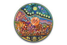 Nierika Yarn painting mexican Huichol art - Sun's Birth - 48 in 120 cm. diameter picture