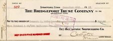 Bridgeport Trust Company Check signed by Simon Lake - 1917-18 dated Autograph -  picture