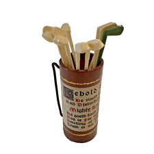 1950s Golf Collectible Mini Clubs And Bag Stir Sticks Barware 12 Stir Sticks picture