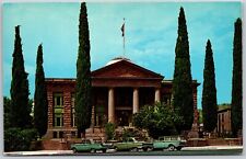 Vtg Kingman Arizona AZ Mohave County Court House Old Cars 1960s View Postcard picture