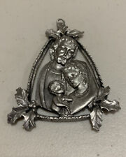 Camco Pewter Holy Family Joseph Mary Baby Jesus Religious Ornament 3.25