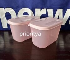 Tupperware Small Freezer Mates 290mL / 1.2 cup Container Set of 2 Light Pink New picture