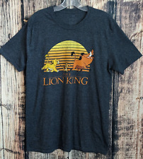 Vintage Disney The Lion King Graphic T-Shirt Adult  L Simba Timon Pumbaa Gray picture
