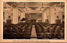 Postcard West Room YMCA Hotel 826 South Wabash Avenue in Chicago Illinois picture
