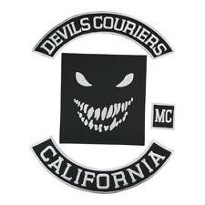 Devils Couriers California Vest MC Embroidered Iron On Back of Jacket Patch EAST picture