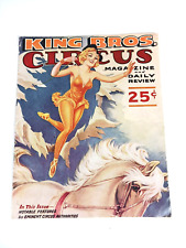 Circus Program 1940s King Bros Magazine Vintage 1948 Personnel List Illustrated picture