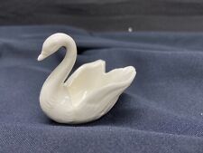 Vintage Small White Ceramic Swan Planter Great For Succulents picture
